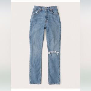 Abercrombie Curve Love Ankle Straight Ultra High Rise